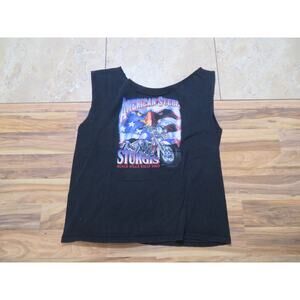 Vintage Sturgis 2003 Eagle Wolf Double Sided Graphic Shirt Sz 2XL? Black